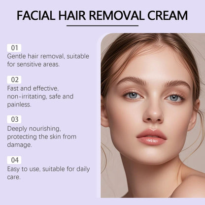 Gentle Facial Hair Removal Cream – Painless, Nourishing, and Non-Irritating Skin Care Solution