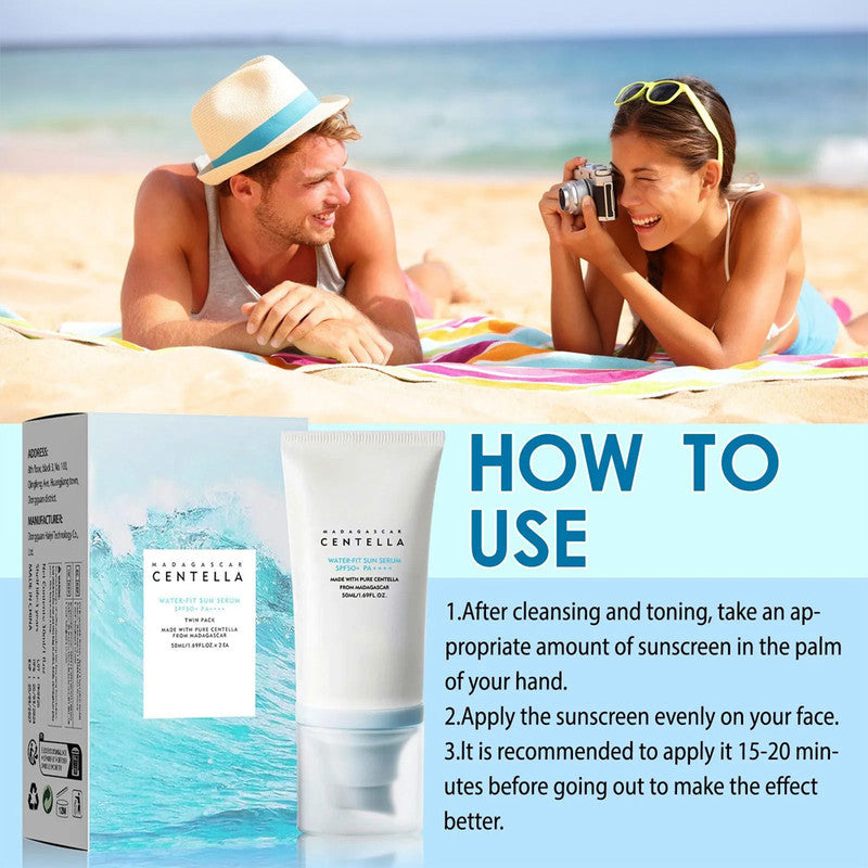 Facial Sunscreen Centella, Moisturizing Protector, Whitening Cream, Sunblock Skin Care, Sensitive Skin SPF50