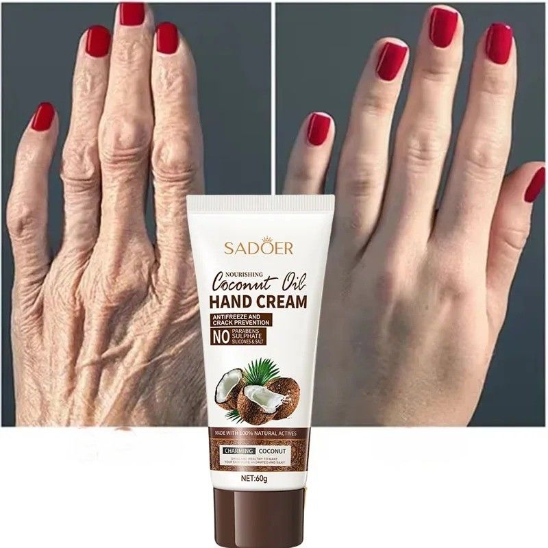 Anti-Wrinkle Hand Cream with Coconut Oil – Moisturizing Skin Care Serum