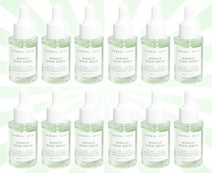12 Miracle Glow Serum Moisture Anti-Aging Hydrating Wrinkles Fine Lines 1 OZ